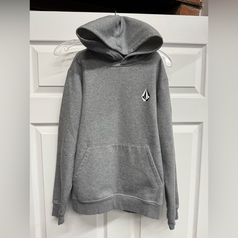 Volcom Grey Hooded Sweatshirt. Size Youth Large. Barely worn.